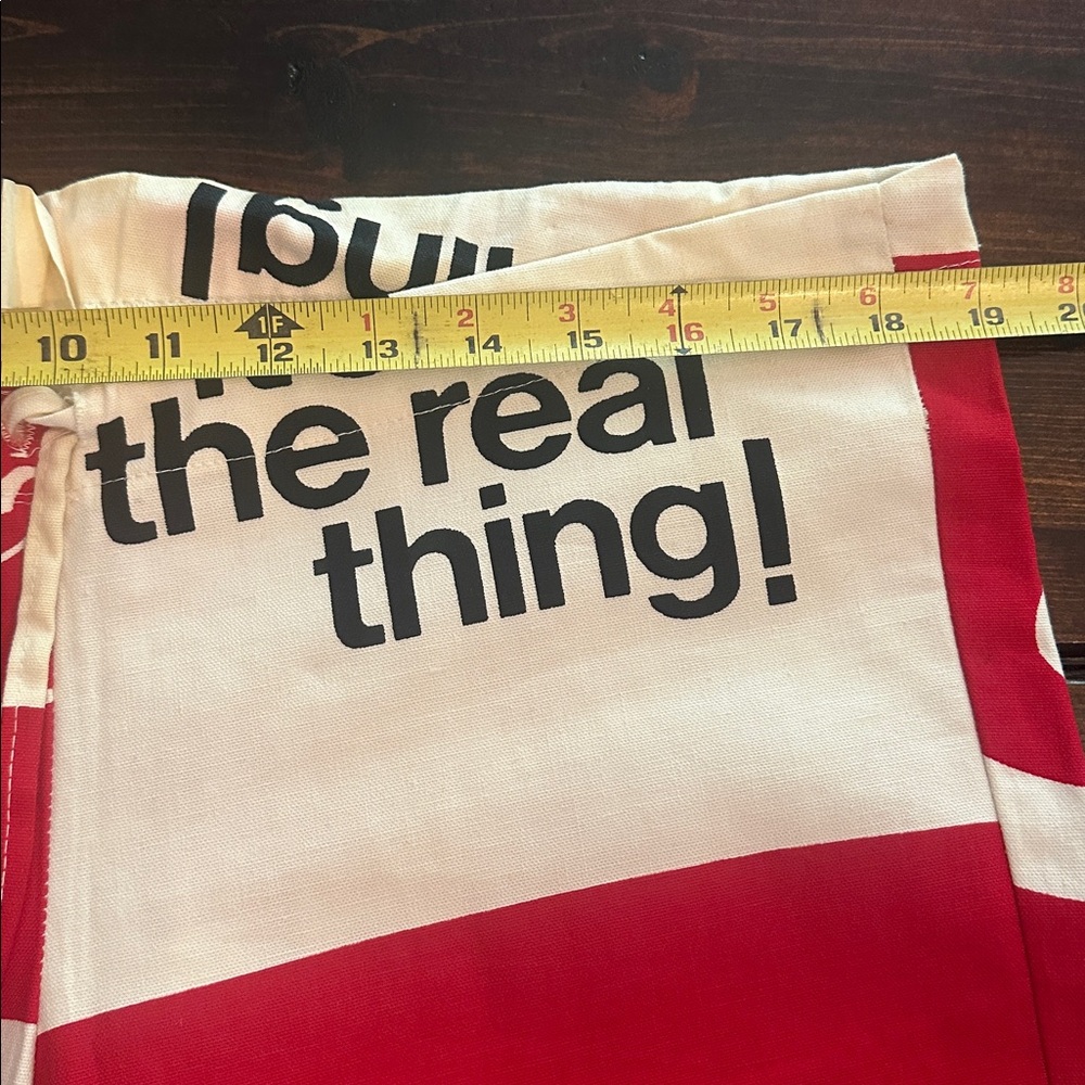 Vintage 1970’s women’s 100% cotton S Coca-Cola flare drawstring red white pants - Picture 14 of 16